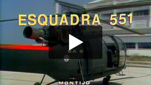 Esquadra 551 - Base Aérea 6 no Montijo. Exercício com helicópteros Sudaviation - SE 3160 Alouette III.