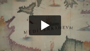 Mar Mediterrâneo entre a Europa, África e Ásia (versão francesa).