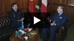 Visita do chefe do Estado Maior General das Forças Armadas (CEMGFA) da França a Portugal. Defesa 87.