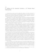 La defensa de los derechos humanos y el Tribunal Penal Internacional (A defesa dos direitos humanos e o Tribunal Penal Internacional), por César Garay