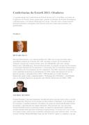 Lista de Oradores das Conferências do Estoril 2011