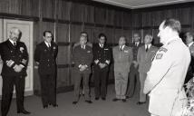 Entrega do cargo de almirante adjunto ao chefe do Estado Maior General das Forças Armadas (CEMGFA), general Melo Egídio, pelo Departamento de Operações do EMGFA.