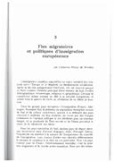 Flux migratoires et politiques d’immigration européennes (Fluxos migratórios e políticos da imigração europeia), por Catherine Wihtol de Wenden