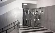 Visita do ministro de Estado e da Administração Interna, Eurico de Melo, e comandantes gerais das forças de segurança com receção pelo ministro da Defesa Nacional, Leonardo Ribeiro de Almeida e pelo chefe do Estado Maior General das Forças Armadas (CEMGFA), general Lemos Ferreira.