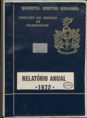 Relatório anual de 1972 da Direção do Serviço de Transportes do Quartel Mestre General.
