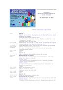 Programa do Seminário “Democracia e Governança na União Europeia”.