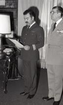 Condecoração do adido militar do México, general Agustin Alvarez, pelo chefe do Estado Maior General das Forças Armadas (CEMGFA), general Lemos Ferreira.  