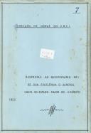 Resposta da Direção de Obras do Comando Militar do Estado da Índia (DOCMEI) ao questionário do Chefe do Estado Maior do Exército (CEME), em 1955.