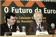 Fotografia - Guilherme d'Oliveira Martins e Mike Mecham na XX Conferência Internacional de Lisboa, por IEEI