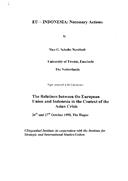 EU- Indonesia: Necessary Actions (UE-Indonésia: Ações necessárias), por Nico Nordholt