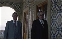 Almoço de aniversário do presidente da República, general Ramalho Eanes, em São Julião da Barra.