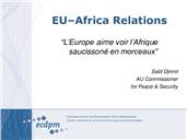 Apresentação de Saïd Djinnit, sobre o tema “L’Europe aime voir l’Afrique saucissoné en morceaux” (A Europa gosta de ver a África cortada em pedaços), de Said Djinnit.