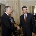 Fotografia - Tony Blair e António D'Orey Capucho na Conferência do Estoril