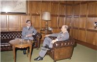 Visita de cumprimentos do comandante geral da Guarda Fiscal ao chefe do Estado Maior General das Forças Armadas (CEMGFA), general Soares Carneiro.