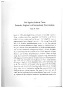 The Algerian Political Crisis: Domestic, regional and international repercussions (A Crise Política Argelina: Repercussões domésticas, regionais e internacionais), por Yahia Zoubir