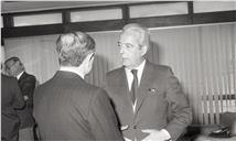 Partida para Bruxelas do ministro da Defesa Nacional, Eurico de Melo, e do chefe do Estado Maior General das Forças Armadas (CEMGFA), general Lemos Ferreira. 