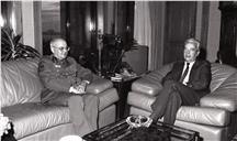 Audiência do comandante do Colégio de Defesa NATO pelo ministro da Defesa Nacional, Eurico de Melo.