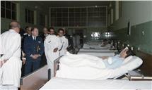 Visita do general CEMGFA Lemos Ferreira aos hospitais da Marinha, Força Aérea e Exército.