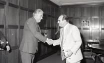 Visita de P. I. Soe, comandante do Colégio de Defesa NATO, ao chefe do Estado Maior General das Forças Armadas (CEMGFA), general Melo Egídio.