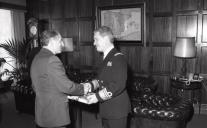 Visita do chefe da Armada da Bélgica ao chefe do Estado Maior General das Forças Armadas (CEMGFA), general Lemos Ferreira.