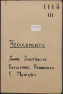 Regulamento sobre substâncias explosivas, armamento e munições. 
