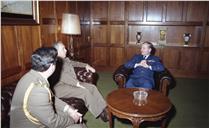 Visita do presidente do Centro Italiano de Altos Estudos para a Defesa, general Alberto Danese, ao chefe do Estado Maior General das Forças Armadas (CEMGFA), general Lemos Ferreira, seguido de briefing. 