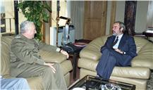 Visita de cumprimentos do chefe do Exército de Itália, general  Gofferedo Canino, ministro da Defesa Nacional, Fernando Nogueira. 