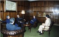 Visita do chefe das Forças Armadas de Itália, general Basílio Cottone, ao chefe do Estado Maior General das Forças Armadas (CEMGFA), general Lemos Ferreira. (SCEP)