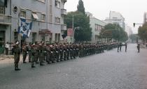 Comemorações do 5 de Outubro, na Av. António José de Almeida, em Lisboa, presididas pelo presidente da República, general Ramalho Eanes.