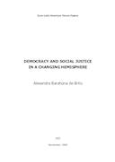 Democracy and social justice in a changing hemisphere (Democracia e justiça social num hemisfério em mudança), por Alexandra Barahona Brito