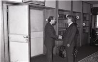 Receção do ministro da Defesa Nacional, Leonardo Ribeiro de Almeida, ao chefe do Estado Maior General das Forças Armadas (CEMGFA), general Lemos Ferreira, ao chefe de Estado Maior da Armada (CEMA), almirante Sousa Leitão, ao chefe do Estado Maior do Exército (CEME), general Salazar Braga e o chefe do Estado Maior da Força Aérea (CEMFA).