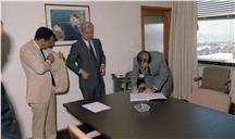 Tomada de posse do Dr. Levy Marques dos Santos, no INDEP, com a presença do ministro da Defesa Nacional, Eurico de Melo.