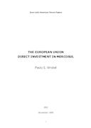 The European Union Direct Investment in Mercosul (O Investimento Direto da União Europeia no Mercosul), por Paulo S. Wrobel