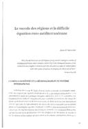 Le monde des régions et la difficile équation euro-méditerranéenne (O mundo das regiões e a difícil equação euro-mediterrânica), por Álvaro Vasconcelos