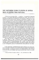 Das vantagens de uma filosofia de defesa mais atlântica para Portugal, por Virgílio de Carvalho