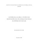 Governança global: o papel das instituições multilaterais nos temas econômicos e sociais, por Gilberto Dupas (coord.), Marcelo Fernandes de Oliveira e Adalton César da Luz Oliveira