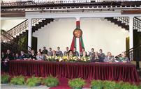 Cerimónia de abertura do ano letivo 91/92 da Academia Militar, presidida pelo Primeiro Ministro Cavaco Silva.