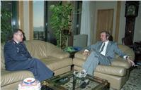 Visita do chefe das Forças Armadas da República Federal da Alemanha (RFA) ao ministro da Defesa Nacional, Fernando Nogueira.