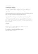 Programa do Seminário-Debate “Post-11 de Setembro: Implicações para Portugal”.