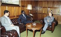Visita de cumprimentos do secretário de Estado da Cooperação da Guiné-Bissau ao chefe do Estado Maior General das Forças Armadas (CEMGFA), general Soares Carneiro.