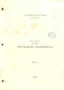 Projeto de uma instalação siderúrgica, vol. II.