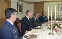 Almoço de oficiais generais na sala de jantar do MDN/EMGFA.