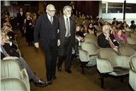 Fotografia - Celso Lafer e José Calvet de Magalhães na XX Conferência Internacional de Lisboa, por IEEI