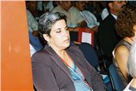 Fotografia  - Jamila Sayouri na audiência da Sessão de Abertura do seminário regional "Societe Civil, Droits de l'Homme et Democratie" (Sociedade Civil, Direitos do Homem e Democracia) do EuroMeSCo 