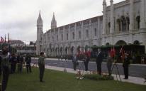 Cerimónia comemorativa do 25 de Abril, na Praça do Império, Lisboa.