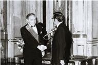 Receção do GEN Alexander Haig pelo presidente da República Ramalho Eanes no Palácio de Belém.