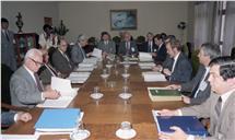 Reunião do Grupo de Planeamento Civil de Emergência, com a presença do ministro da Defesa Nacional, Fernando Nogueira..