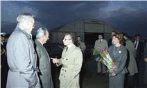 Visita do secretário de Defesa dos EUA, Frank Carlucci.