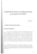 Echafauder la charte euro-méditerranéenne pour la paix et la stabilité (Elaboração da Carta Euro-Mediterrânica para a Paz e a Estabilidade), por Roberto Aliboni
