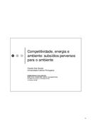 Apresentação de Cláudia Dias Soares, sobre o tema “Competitividade, energia e ambiente: subsídios perversos para o ambiente”, de Cláudia Dias Soares.